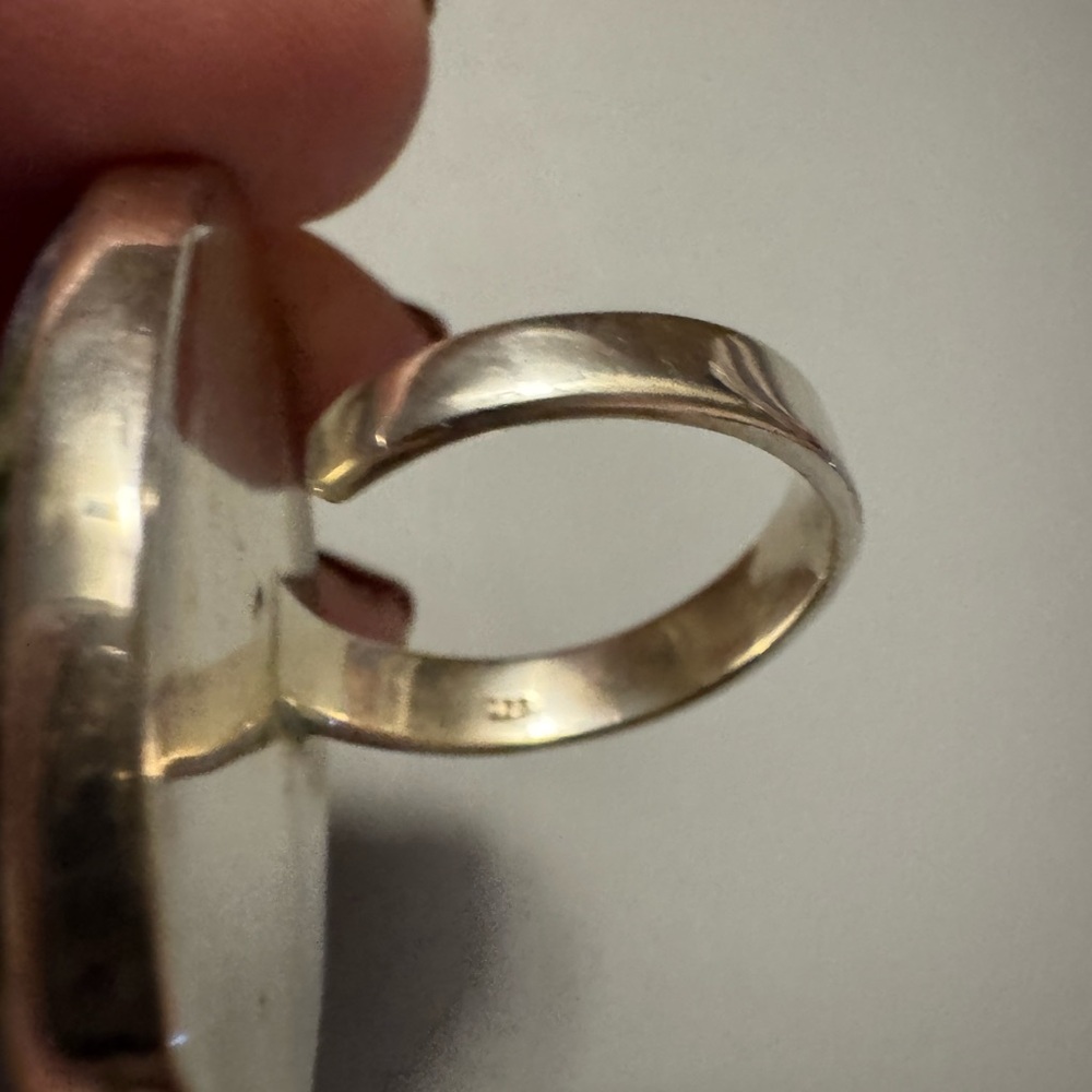 Multicolor Oval Statement Ring Made Of Sterling S… - image 5